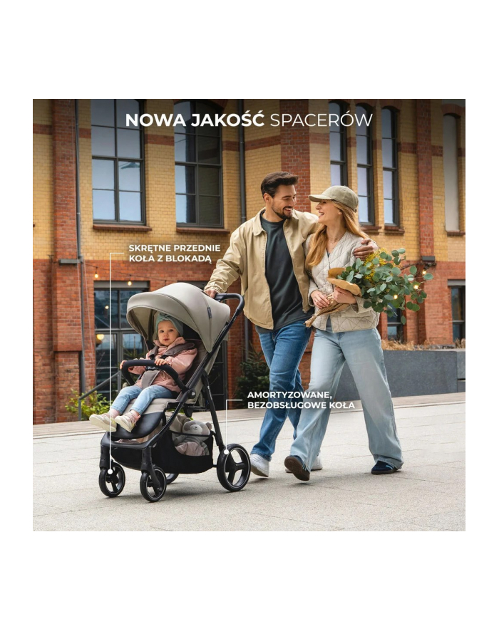 kinderkraft Wózek spacerowy TRIG 3 STONE BEIGE główny