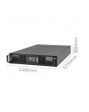 qoltec Zasilacz awaryjny UPS do RACK | 1kVA | 1000W | Power Factor 1.0 |LCD | On-line - nr 4