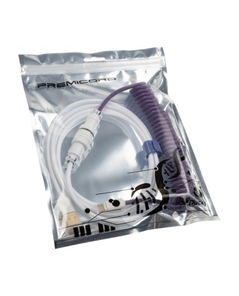 Ducky USB-A - USB-C 1.8 m Biało-fioletowy (DKCC-CTCNC1)
