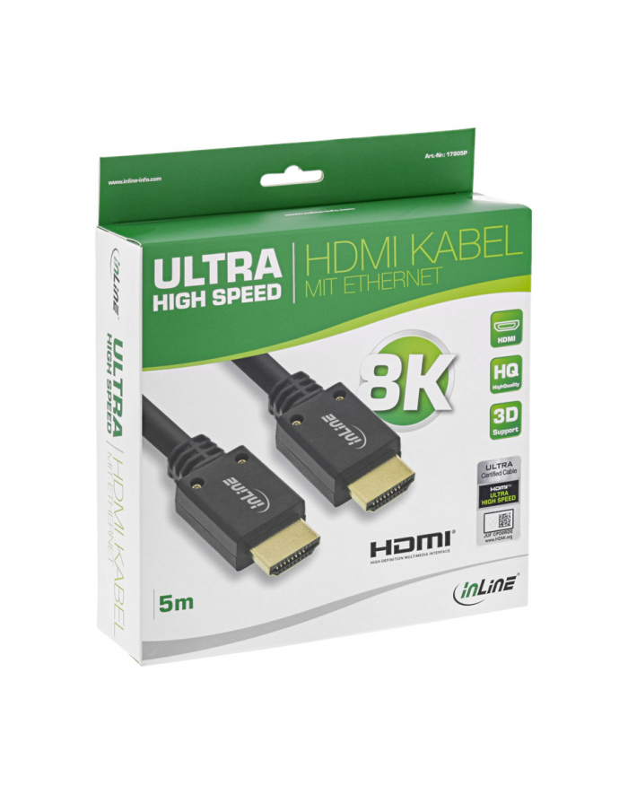 Kabel InLine HDMI - HDMI 5m czarny (17905P) główny