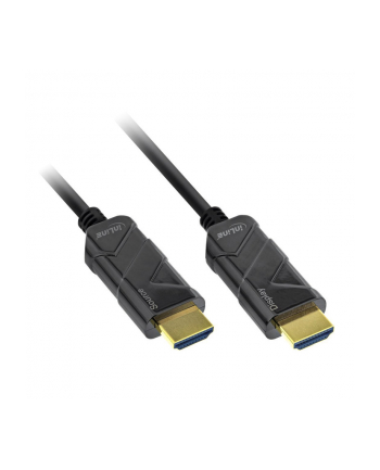 Inline HDMI AOC cable, Ultra High Speed 8K4K, czarny, 15m (17915I)