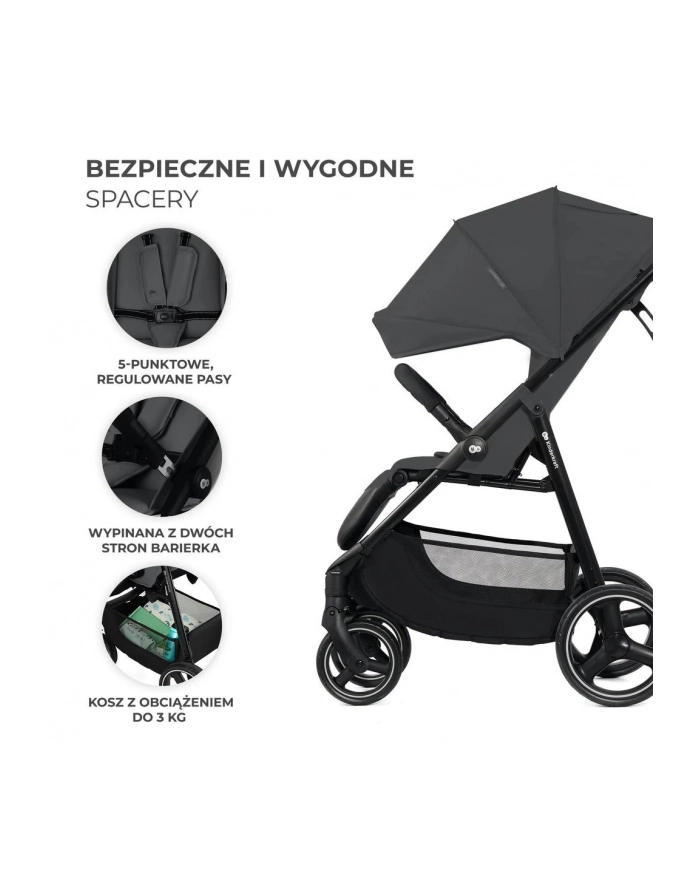 kinderkraft Wózek spacerowy TRIG 3 GRANITE GREY główny