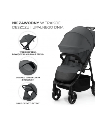 kinderkraft Wózek spacerowy TRIG 3 GRANITE GREY