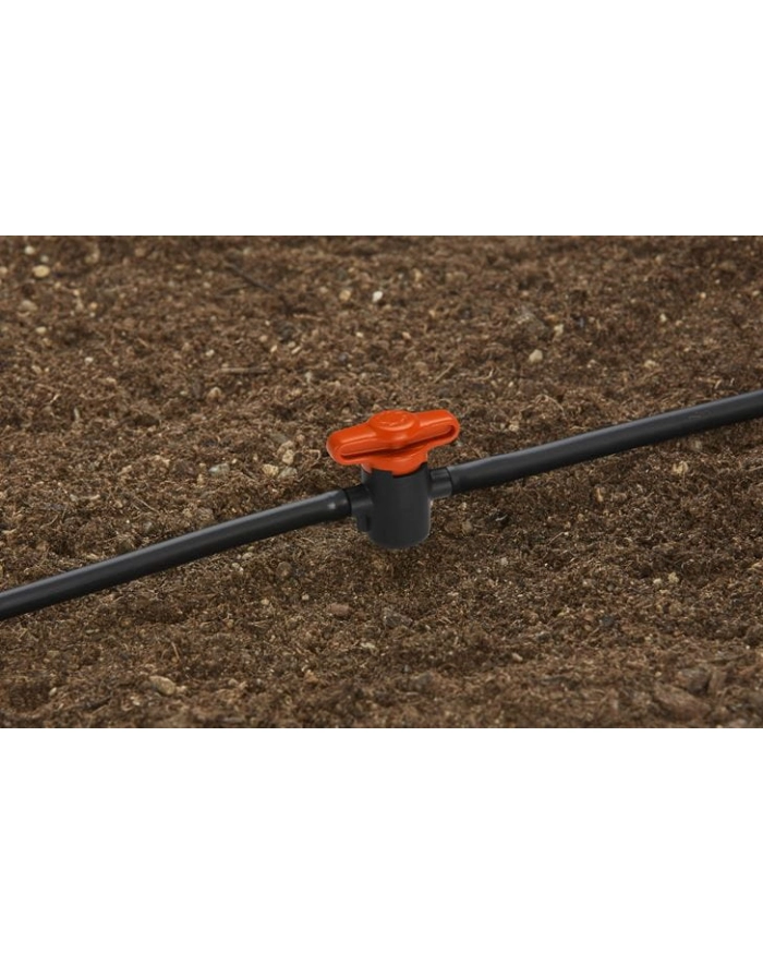 GARD-ENA drip system shut-off valve 4.6mm (3/16), regulating valve (grey/orange, 2 pieces) główny