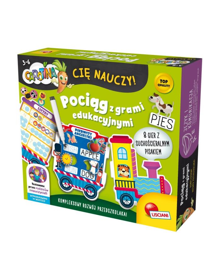 lisciani giochi Caczerwonyina cię nauczy! Pociąg z grami edukacyjnymi 102860 LISCIANI główny