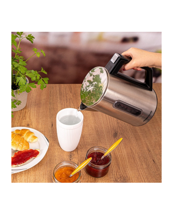 Rommelsbacher Sunny WK 3000 kettle (stainless steel/Kolor: CZARNY, 3,000 watts, 1.7 liters)