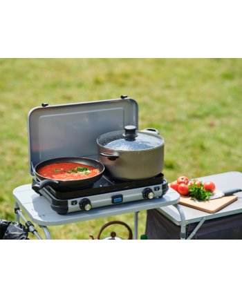 Campingaz Camping Kitchen 2 Maxi, gas cooker (grey, 2 hobs 2x 1.8 kW, for R904 / R907)
