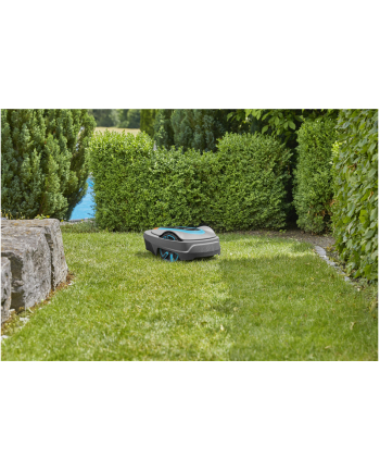 GARD-ENA robotic lawnmower smart SILENO city 400m? set (grey/turquoise, Li-ion battery 2.0Ah, with smart gateway, LONA technology)