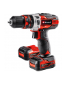 Einhell cordless impact drill TE-CD 12/1 Li-i (red/Kolor: CZARNY, 2x Li-ion battery 2.0Ah) - nr 1