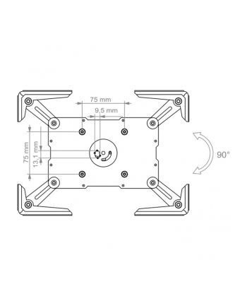 HAGOR HA Flex-Lock Wallmount, holder (Kolor: CZARNY)