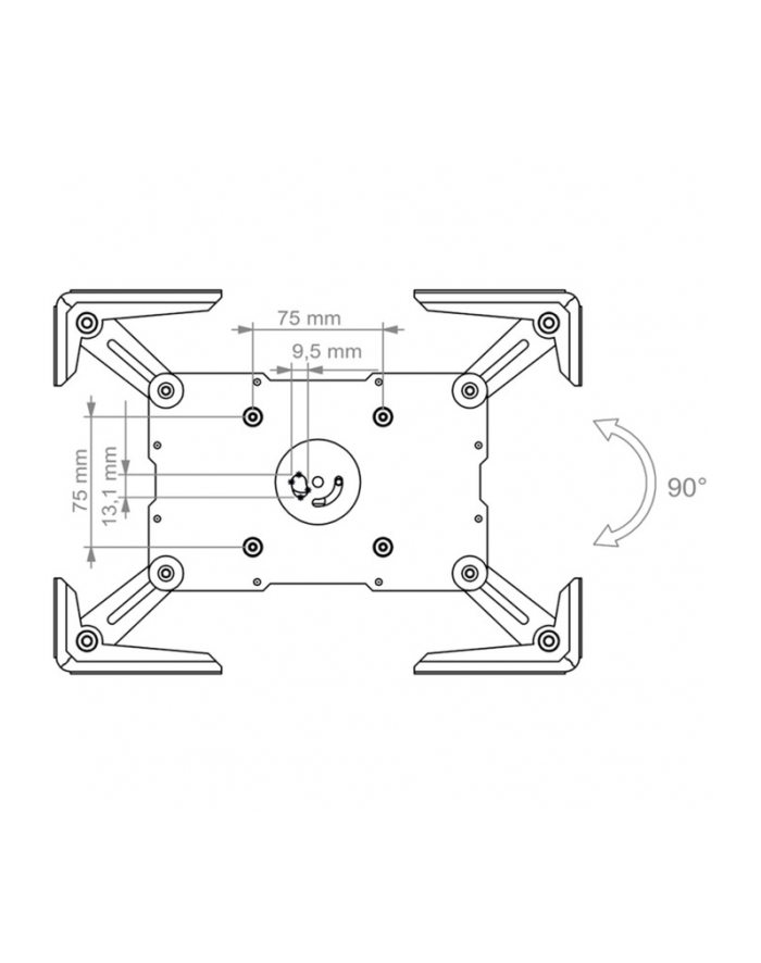 HAGOR HA Flex-Lock Wallmount, holder (Kolor: CZARNY) główny