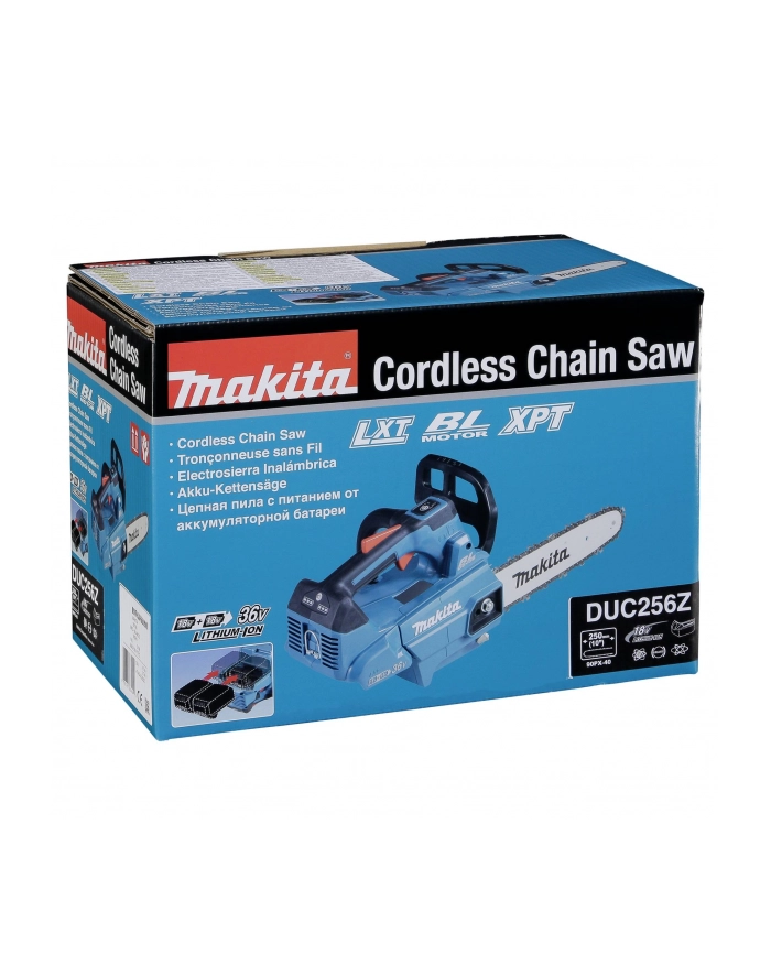 Makita Top Handle cordless chainsaw DUC256Z, 36Volt (2x18V), electric chainsaw (blue/Kolor: CZARNY, without battery and charger) główny