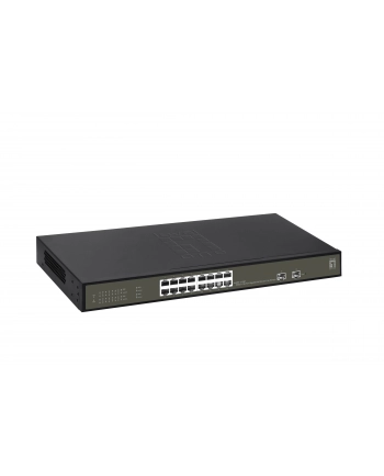 Levelone Ges 2118P Łącza Sieciowe Zarządzany L2 Gigabit Ethernet (10 100 1000) Obsługa Poe Czarny (GES2118P) nr 2