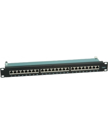 VALUE Panel krosowy Patch Panel Kat.6 24 porty STP czarny