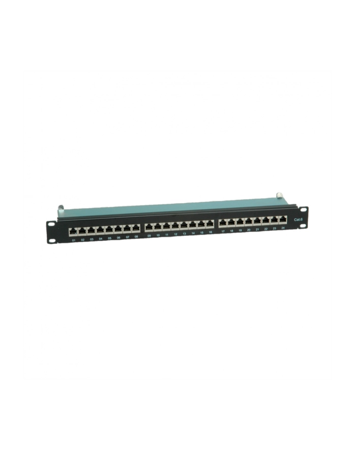 VALUE Panel krosowy Patch Panel Kat.6 24 porty STP czarny główny