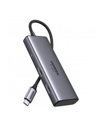 Ugreen Adapter USB Adapter 6w1 CM498 Hub USB do 2x USB-A 3.0, USB-C 3.0, 2xHDMI, PD (15852) nr 2