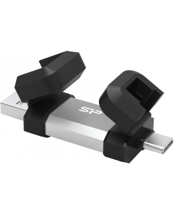 Pendrive Silicon Power Mobile C51 64GB USB-A USB 3.2 Typ-C 120 MB/s Srebrny