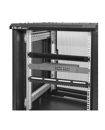 Przepust szczotkowy Qoltec do szaf RACK 19'' | 1U