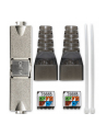 Wtyk QOLTEC RJ45 beznarzędziowy STP | CAT6A | JACK PIN | T568B | T568A - nr 3