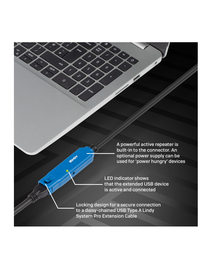 Lindy Usb 3.2 Gen1 Złącze Żeńskie Usb-A Męskie Usb-C 8.00M (43381) główny