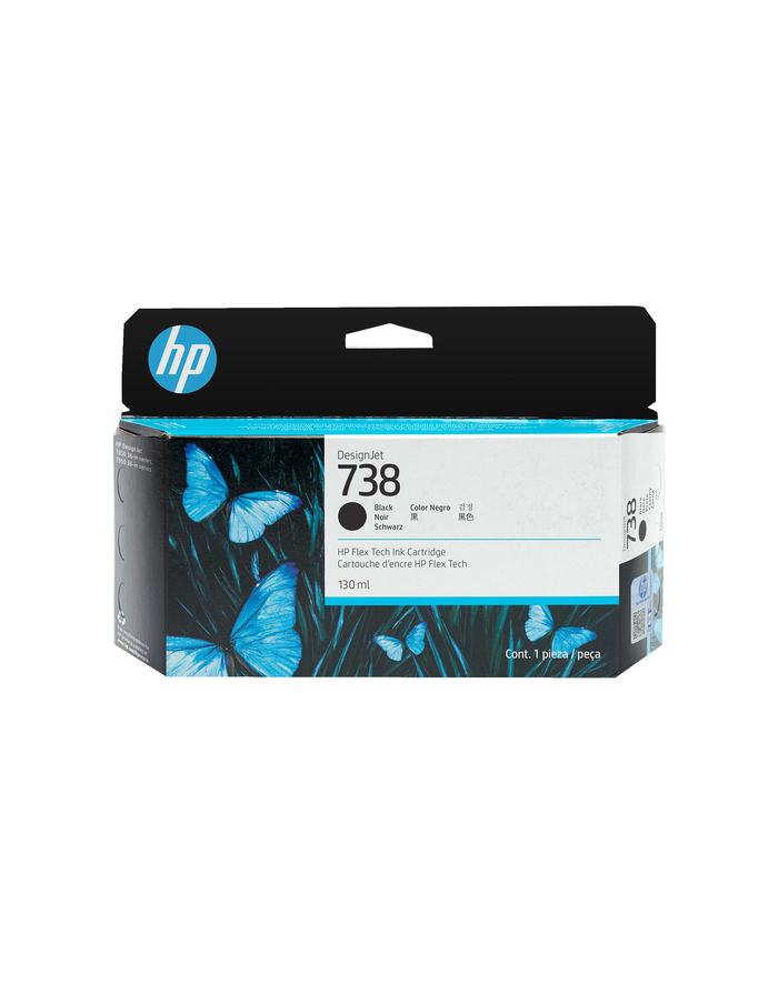 HP INC Atrament HP Ink/HP 738 130-ml Black DesignJet Ink główny