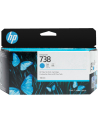 HP INC Atrament HP Ink/HP 738 130-ml Cyan DesignJet Ink - nr 1