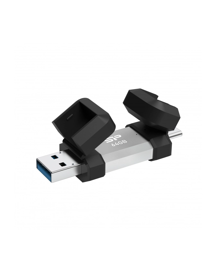 Pendrive Silicon Power Mobile C51 64GB USB-A USB 3.2 Typ-C 120 MB/s Srebrny główny