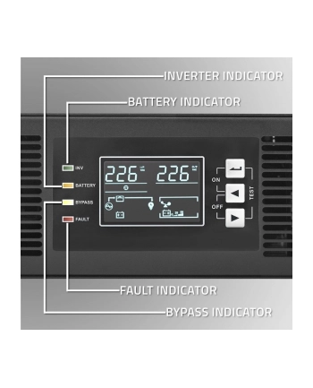Zasilacz awaryjny UPS Qoltec do RACK | 1kVA | 1000W | Power Factor 1.0 | LCD | On-line nr 2