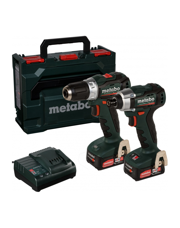 ZESTAW 12V Metabo Combo Set 2.7.3 12 V BL - 2 akumulatory Li-Power 12V/2.0Ah + metaBOX główny