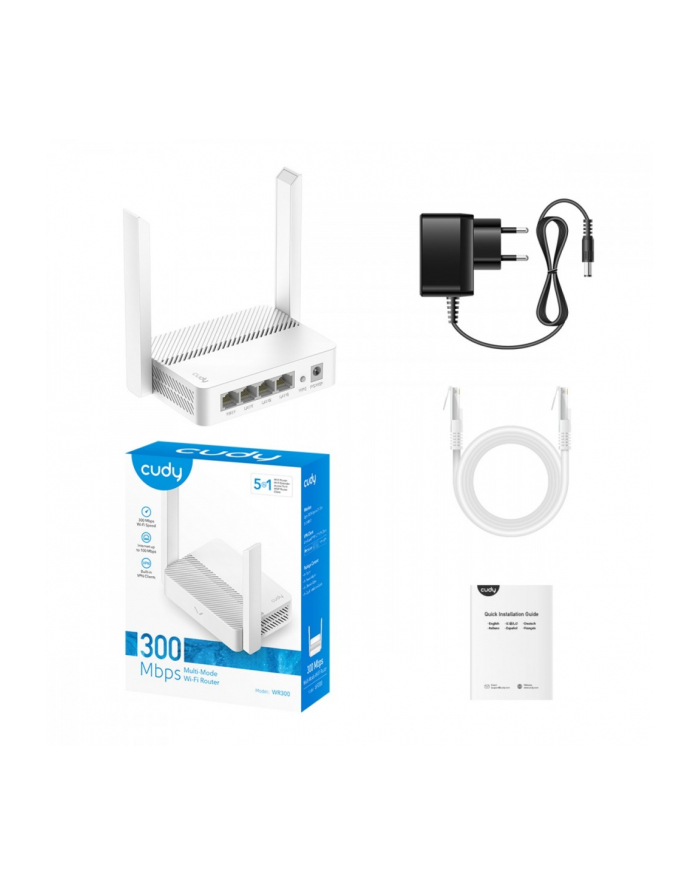 cudy Router WiFi WR300 N300 4xLAN 1xWAN główny