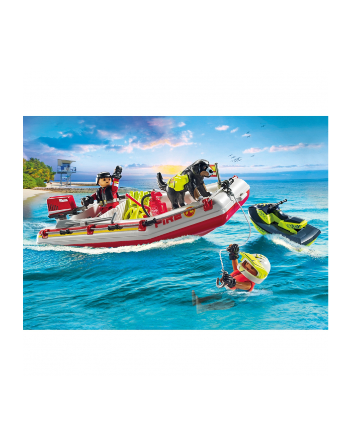 PLAYMOBIL 71464 City Action Fire Boat with Aqua Scooter, construction toy główny
