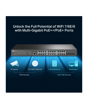 TP-LINK Switch SG3428XPP-M2 24x2.5GBit/4xSFP+ Managed 19'' Omada SDN, 500 W PoE, WiFi 7/6E/6