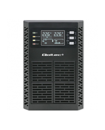 qoltec Zasilacz awaryjny UPS 1kVA | 1000W | Power Factor 1.0 | LCD | EPO| USB | On-line