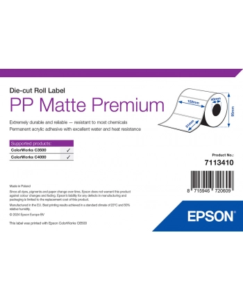 Epson Etykieta Matowa Pp Premium, 76Mm X 51 Mm, 535 Etykiet (7113413) nr 1