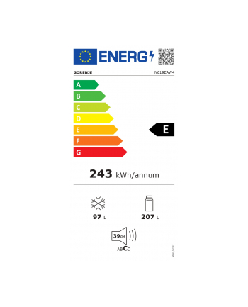 gorenje Chłodziarko-zamrażarka N619EAW4