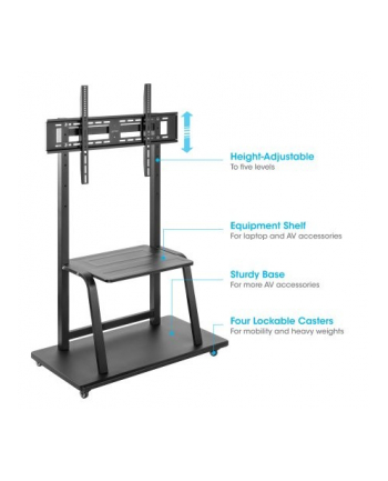 manhattan Stojak mobilny do TV 37-100cali, 150kg, półka AV