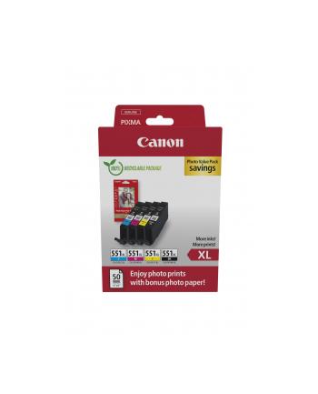 canon Tusz CLI-551XL BK/C/M/Y PHOTO VALUE  6443B008