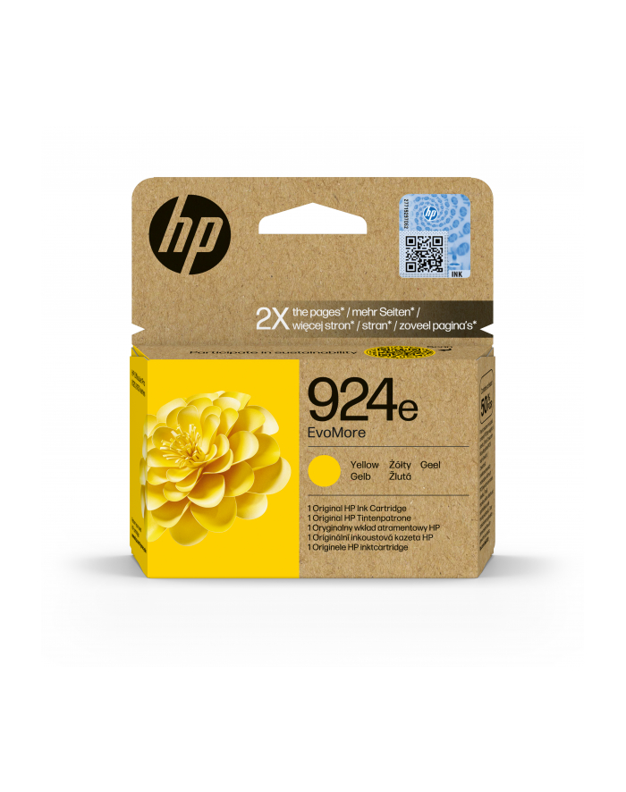 hp inc. Tusz 924e Yellow 4K0U9NE główny
