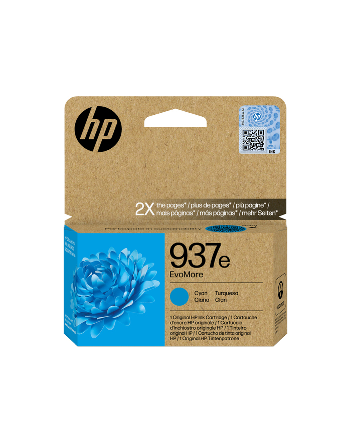 hp inc. Tusz 937e Cyan 4S6W6NE główny