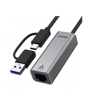 unitek Adapter USB-A/C 3.1 GEN1 RJ45, 2,5 Gbps, U1313C nr 2