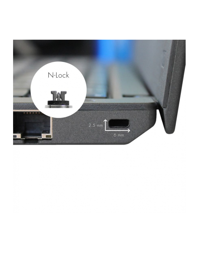 DICOTA Security Cable Nano Lock Ultra Slim masterkeyed 2.5x6mm slot główny