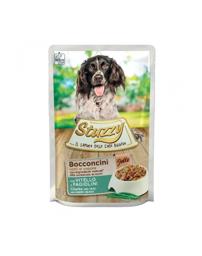 agras pet foods STUZZY dla psów Chunks Cielęce z Zieloną Fasolką 100g główny