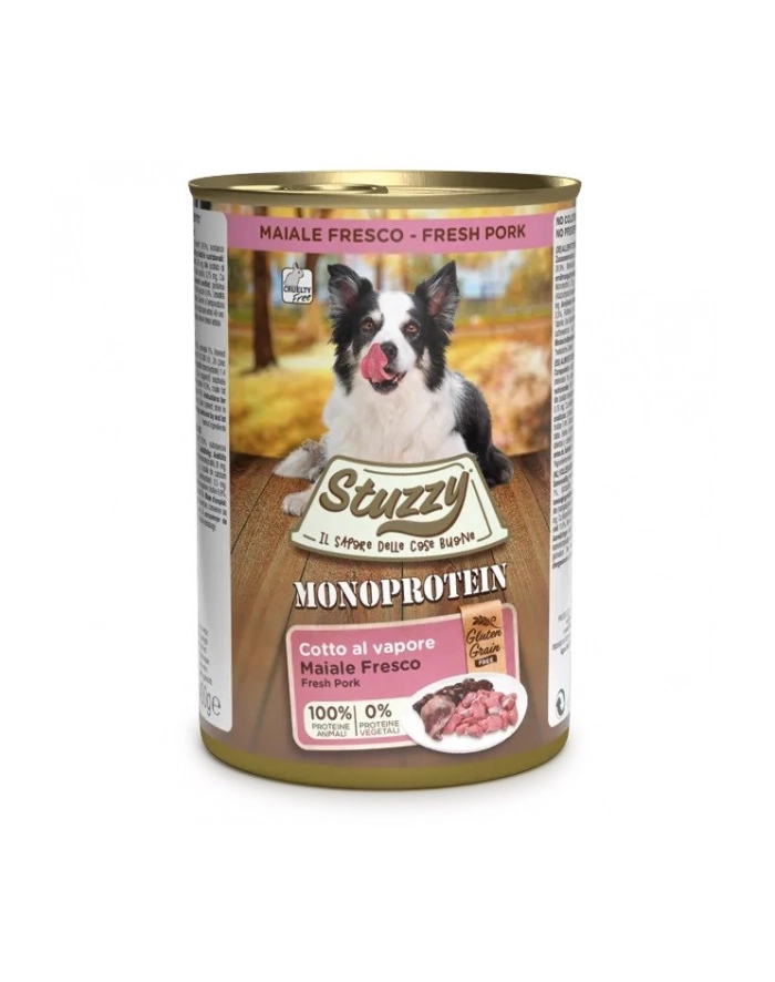 agras pet foods STUZZY dla psów Monopczerwonyein Wieprzowe 400g główny