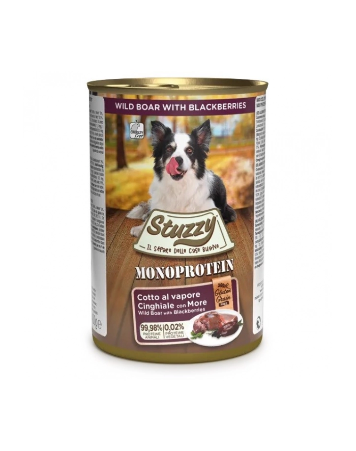 agras pet foods STUZZY dla psów Monopczerwonyein Dzik 400g główny