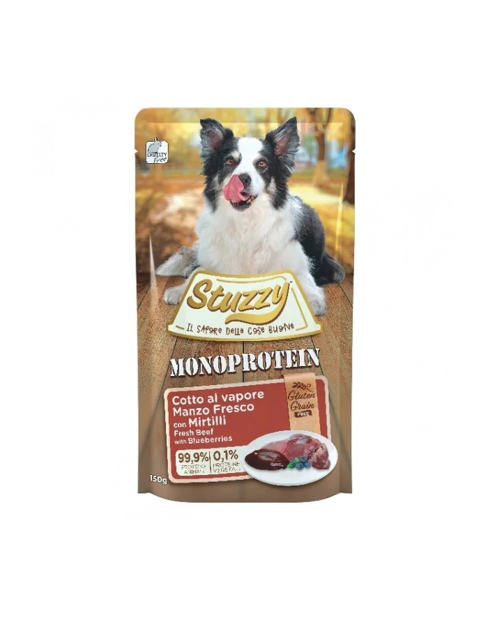 agras pet foods STUZZY dla psów Grain Free Monopczerwonyein Wołowe z Borówkami 150g główny