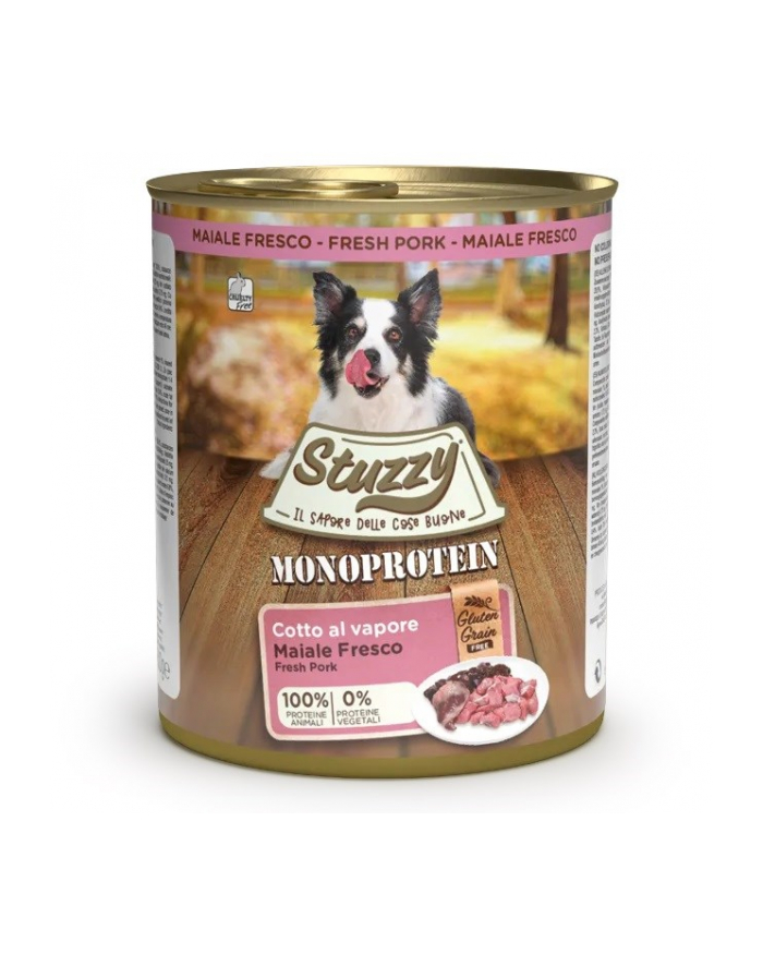 agras pet foods STUZZY dla psów Monopczerwonyein Wieprzowe 800g główny