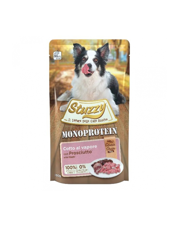 agras pet foods STUZZY dla psów Grain Free Monopczerwonyein Szynkowe 150g główny