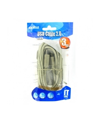 Kabel USB 2.0 typu A/B M/M 3.0m retail nr 1