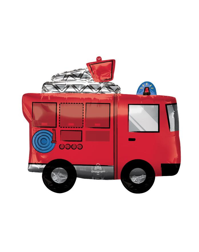 amscan SUPERSHAPE FIRE TRUCK BALON FOLIOWY P35 SPAKOWANY 66 CM X 55 CM główny