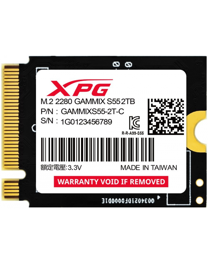 adata Dysk SSD XPG GAMMIX S55 2TB PCIe 4x4 5/3.2GB/s M2230 główny